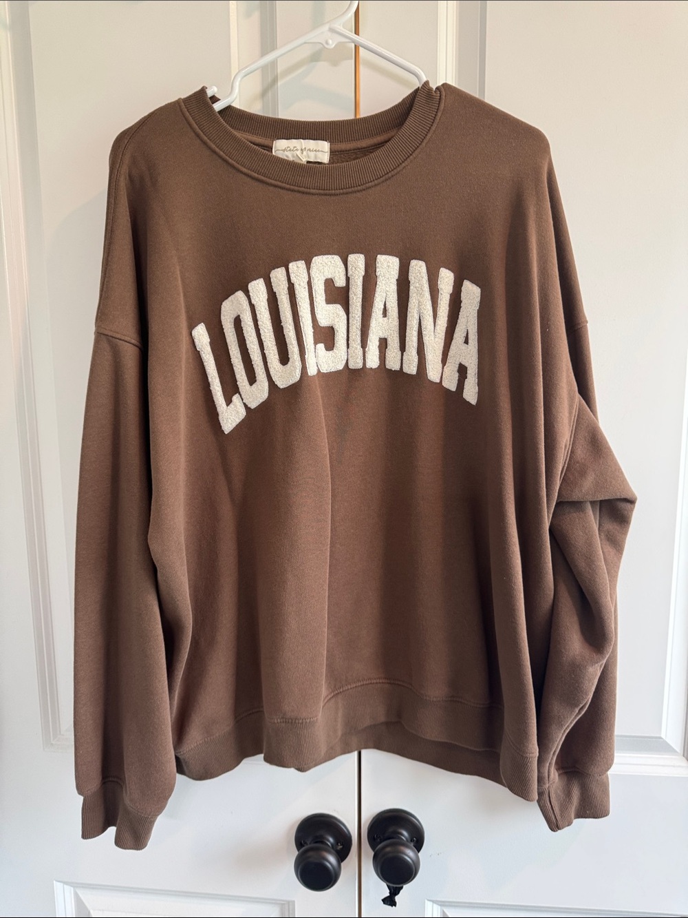 State of Mind Brown 'Louisiana' Crewneck Sweater